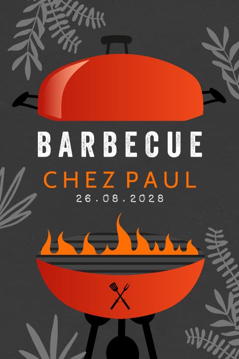 Invitation originale d'anniversaire pour les 30 ans avec barbecue