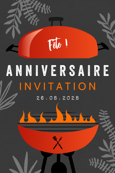 Invitation originale à une fête BBQ