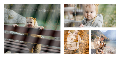 Faire-part de baptême à créer soi-même avec un photo collage
