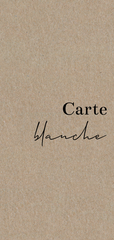 Faire-part de baptême en papier kraft, format portrait XL simple
