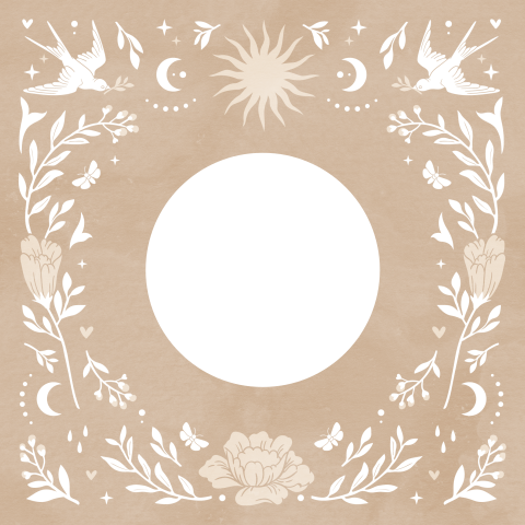 Faire-part de mariage découpé avec oiseaux, branches et soleil
