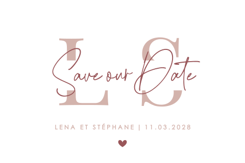 Save the date moderne avec une élégante écriture