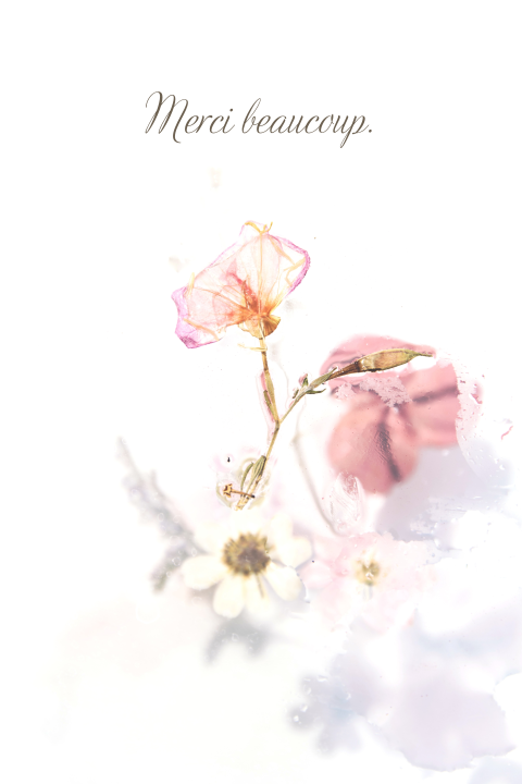 Remerciement carte de condoléances avec fleur et photo personnelle