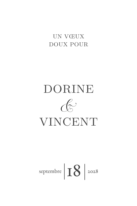 Carte de félicitations classique avec typographie élégante