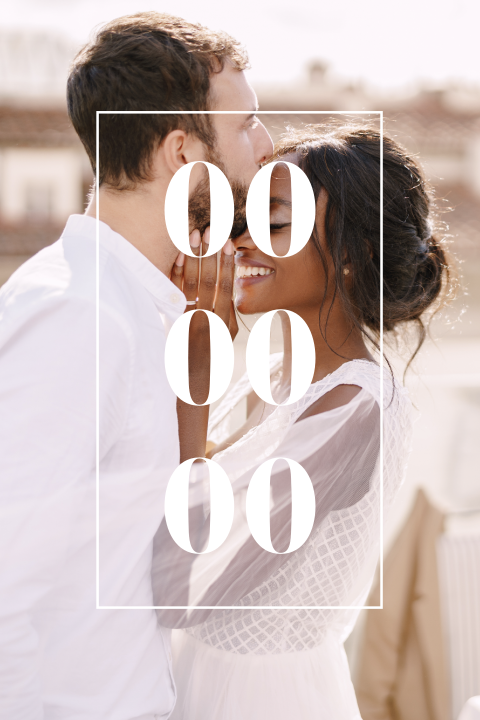 Faire-part de mariage avec photo et date, à personnaliser