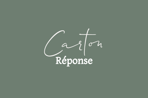 Carton réponse en vert pour faire-part mariage