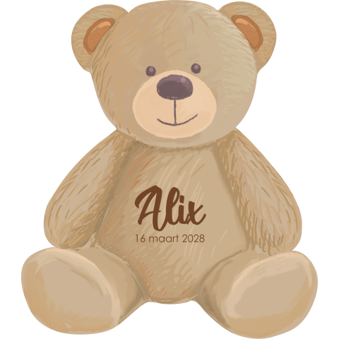 Faire-part de naissance unique en forme de nounours