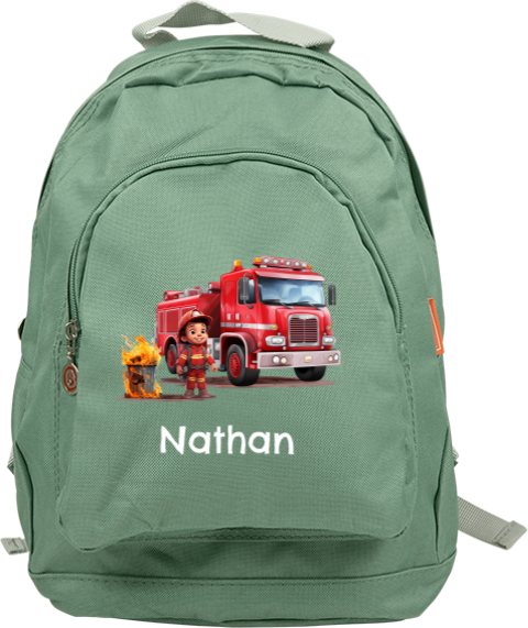 Sac à dos Junior avec pompier et camion de pompiers