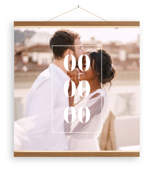 Toile avec photo et texte