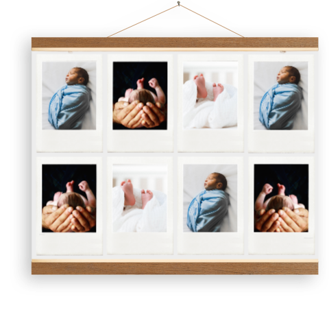 Toile avec huit photos à personnaliser