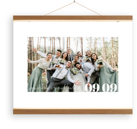 Toile avec photo de mariage