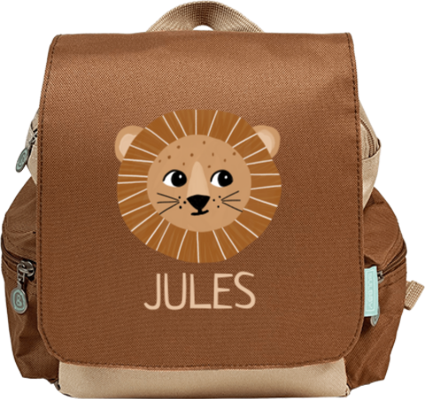 Sac à dos avec image de lion