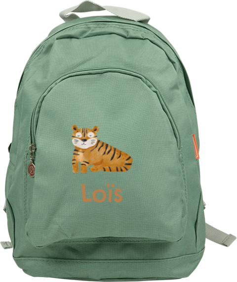 Sac à dos Junior avec prénom et tigre