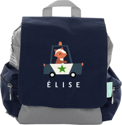 Sac à dos avec voiture de police