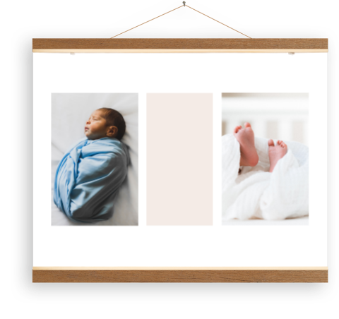 Toile avec 2 photos à personnaliser