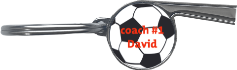 Sifflet personnalisable avec texte et football