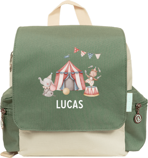 Sac à dos avec dessin d'un cirque