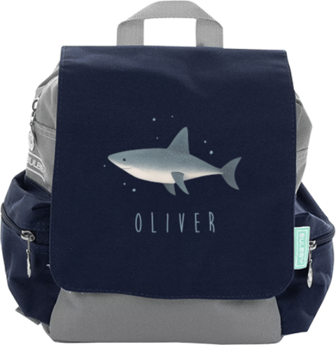 Sac à dos avec requin et prénom