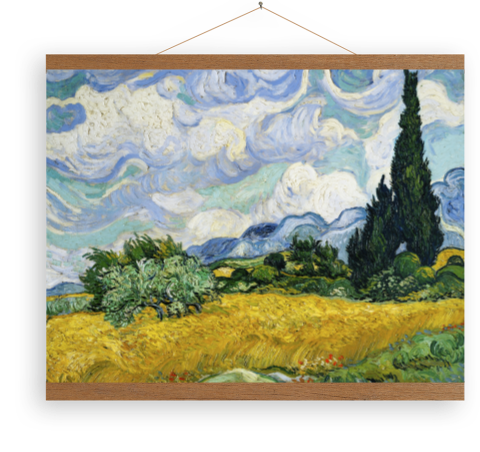 Toile - Champ de blé avec cyprès de Vincent van Gogh