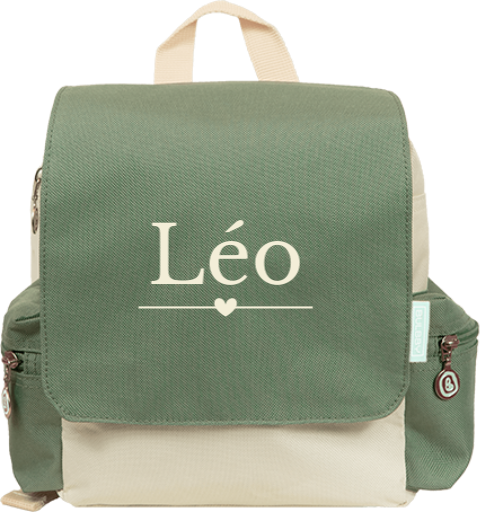 Sac à dos avec prénom et coeur