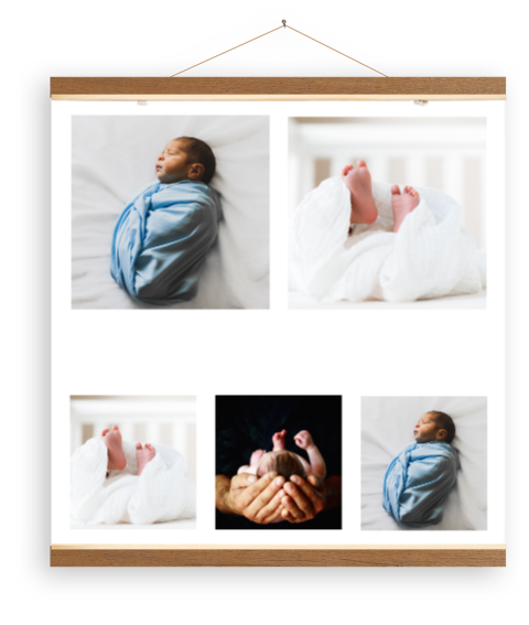 Toile pour chambre d'enfant avec 5 photos
