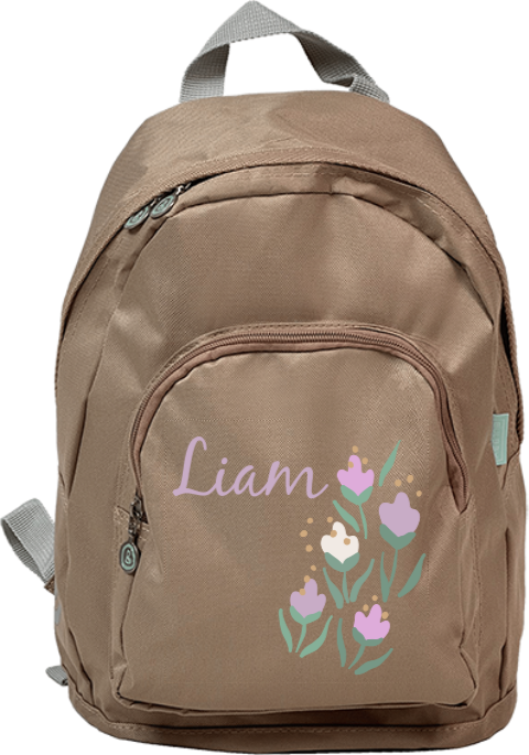 Sac à dos Junior avec tulipes blanches et roses