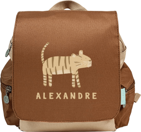 Sac à dos avec illustration tigre