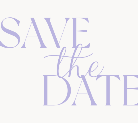 Modern typografisch save the date kaartje