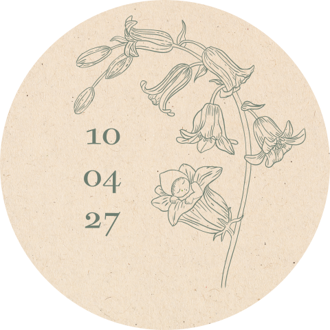 SLUITSTICKER MET BLOEMENKINDJE EN DATUM, VEL 25 STUKS