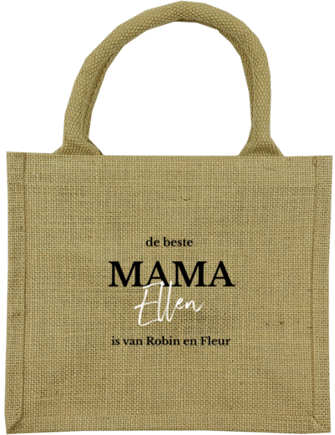 Jute tas voor de beste mama