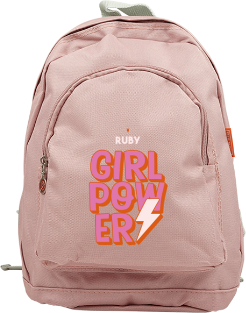 Rugzak junior met 'Girlpower' en naam