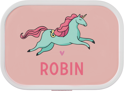 Mepal broodtrommel Campus met unicorn en naam