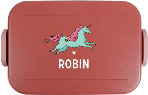 Mepal lunchbox TO GO met naam en unicorn