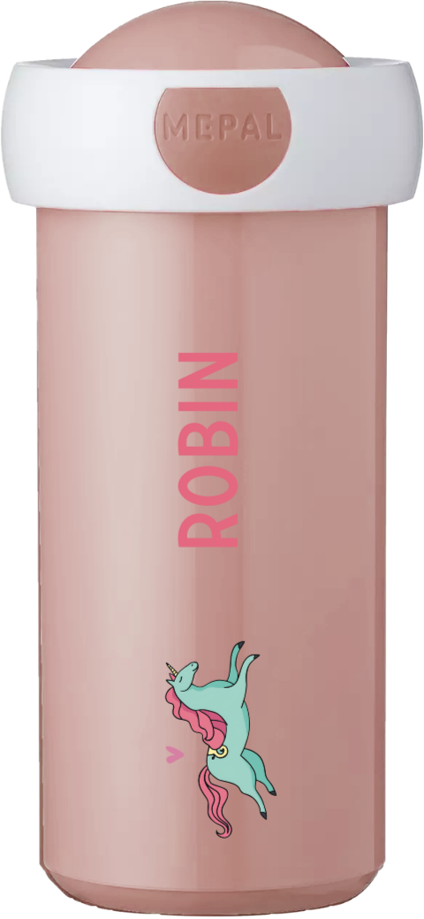 Mepal drinkbeker Campus met naam en unicorn