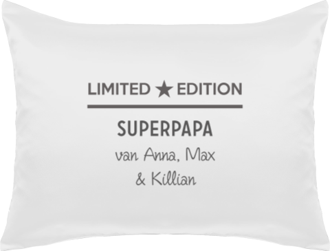 Kussensloop met naam speciale uitvoering