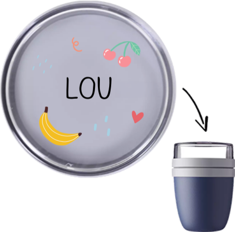 Mepal lunchpot Ellipse met naam en fruit