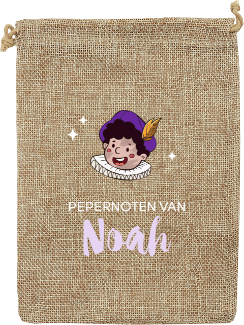 Pepernotenzakje met naam en piet