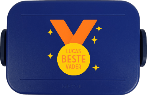 Mepal broodtrommel To Go met medaille voor vaderdag