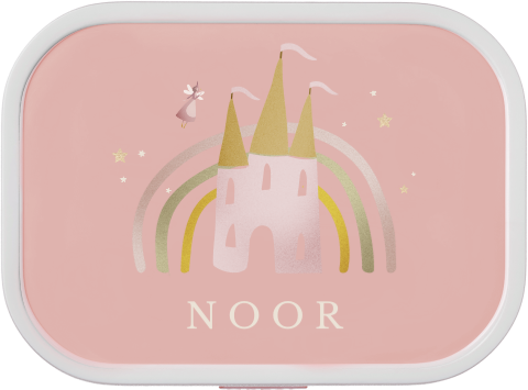 Mepal broodtrommel Campus met naam en prinsessen kasteel