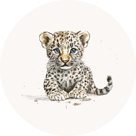 Sluitsticker lief luipaardje