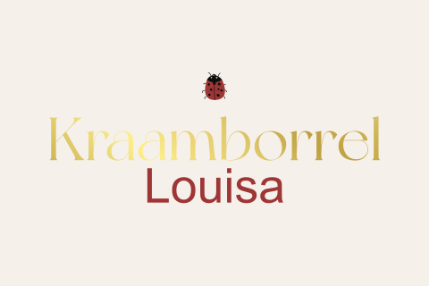 Kraamborrel kaartje lieveheersbeestje met goudfolie
