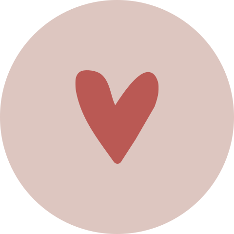 Roze sluitsticker rood hartje