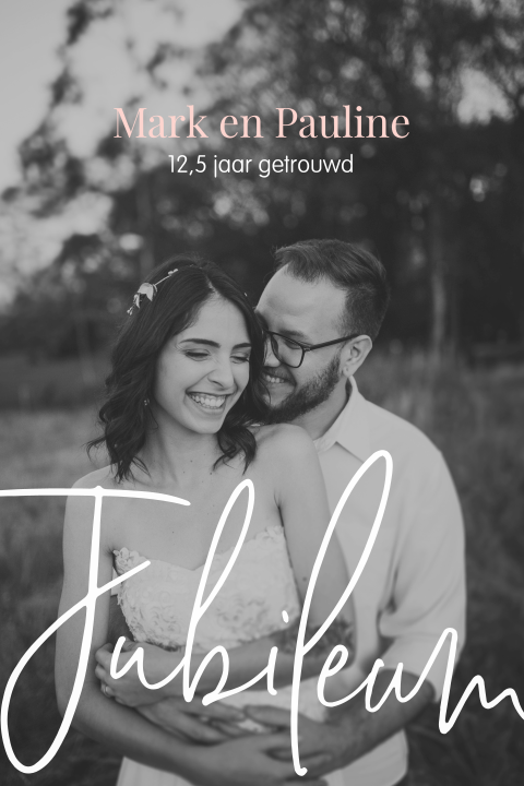Jubileumkaart met eigen foto voor 12,5 jarig jubileum