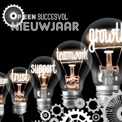 Zakelijke teamwork nieuwjaarskaart