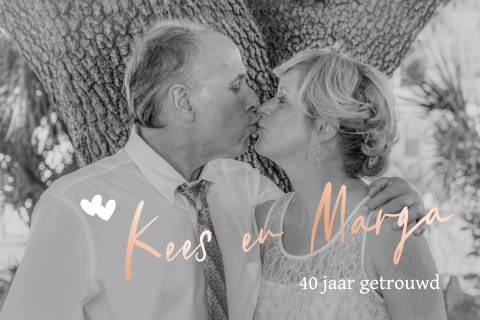 Jubileumkaart enkel met eigen foto en folie
