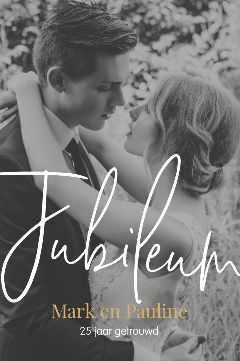 Jubileumkaart met eigen foto voor 25 jarig jubileum