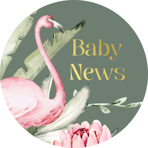 Sluitstickers flamingo jungle goudfolie | 25 stuks