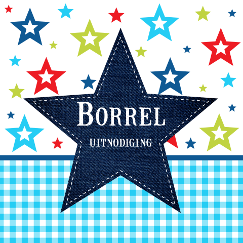 Kraamborrelkaart sterren