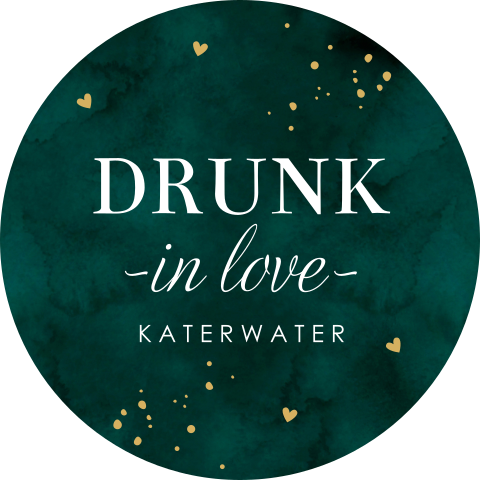 Sticker voor katerwater groen rond | 12 stuks