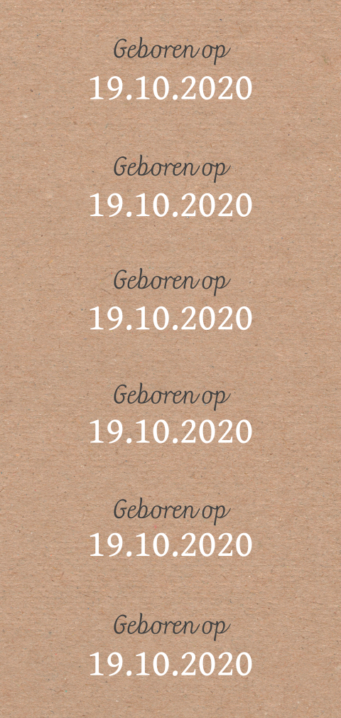 DIY labeltjes geboortedatum kraftlook